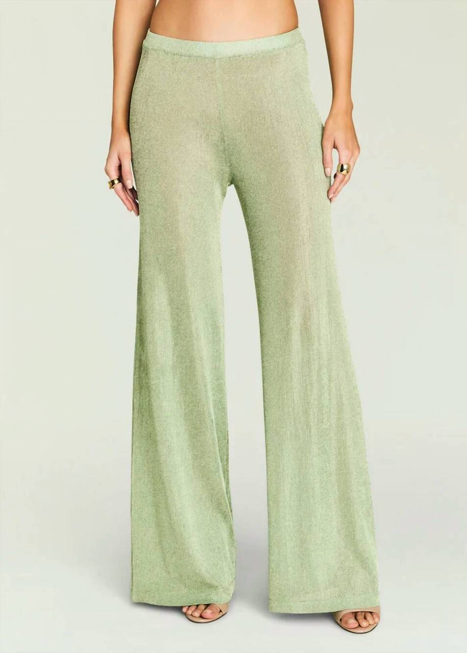 NEW SER.O.YA sheldon metallic knit pant in sage